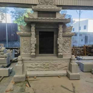 中卫 芝麻灰高档墓碑、土墓，一套也支持定做