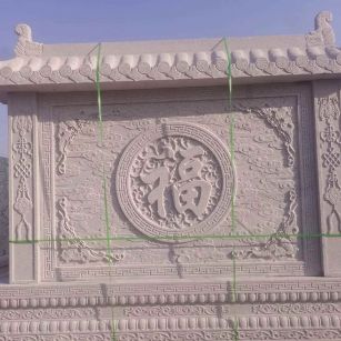 中卫 芝麻白花岗岩屏风，照壁，影壁