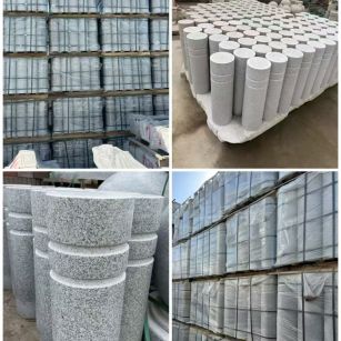 中卫 芝麻白花岗岩挡车柱、隔离柱多少钱