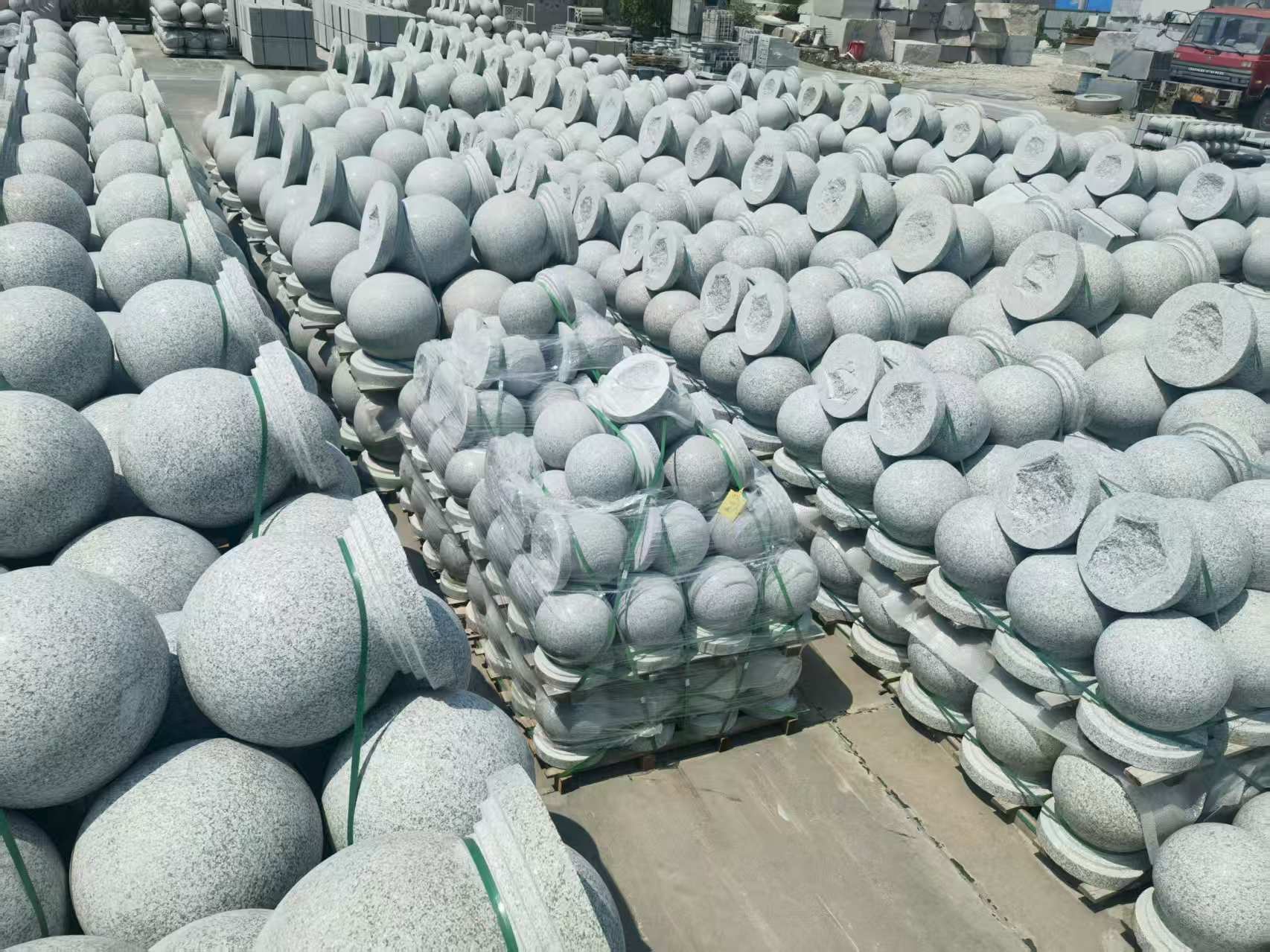 中卫 花岗岩实心圆球，石球，挡车球，挡车石，车止石，路障石。