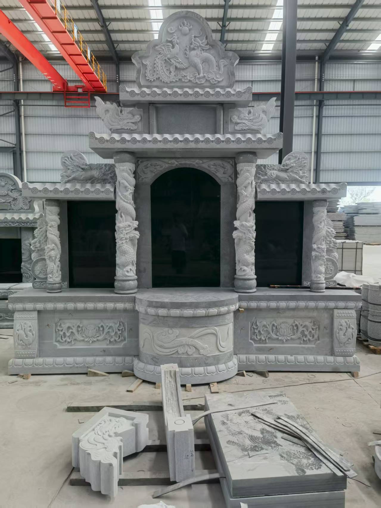 中卫 芝麻灰高档墓碑，土墓，可定制