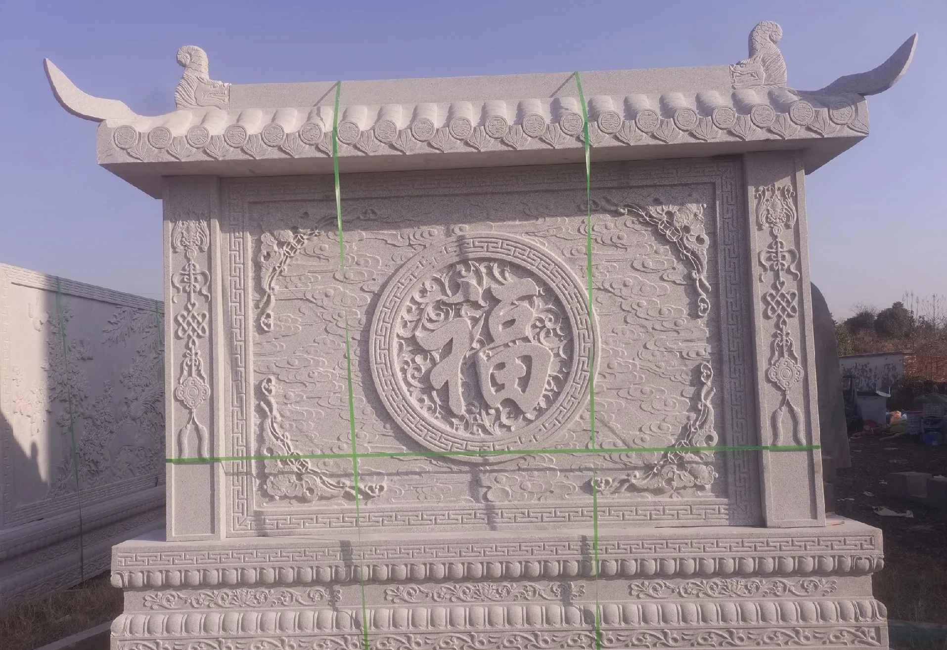 中卫 芝麻白花岗岩屏风，照壁，影壁
